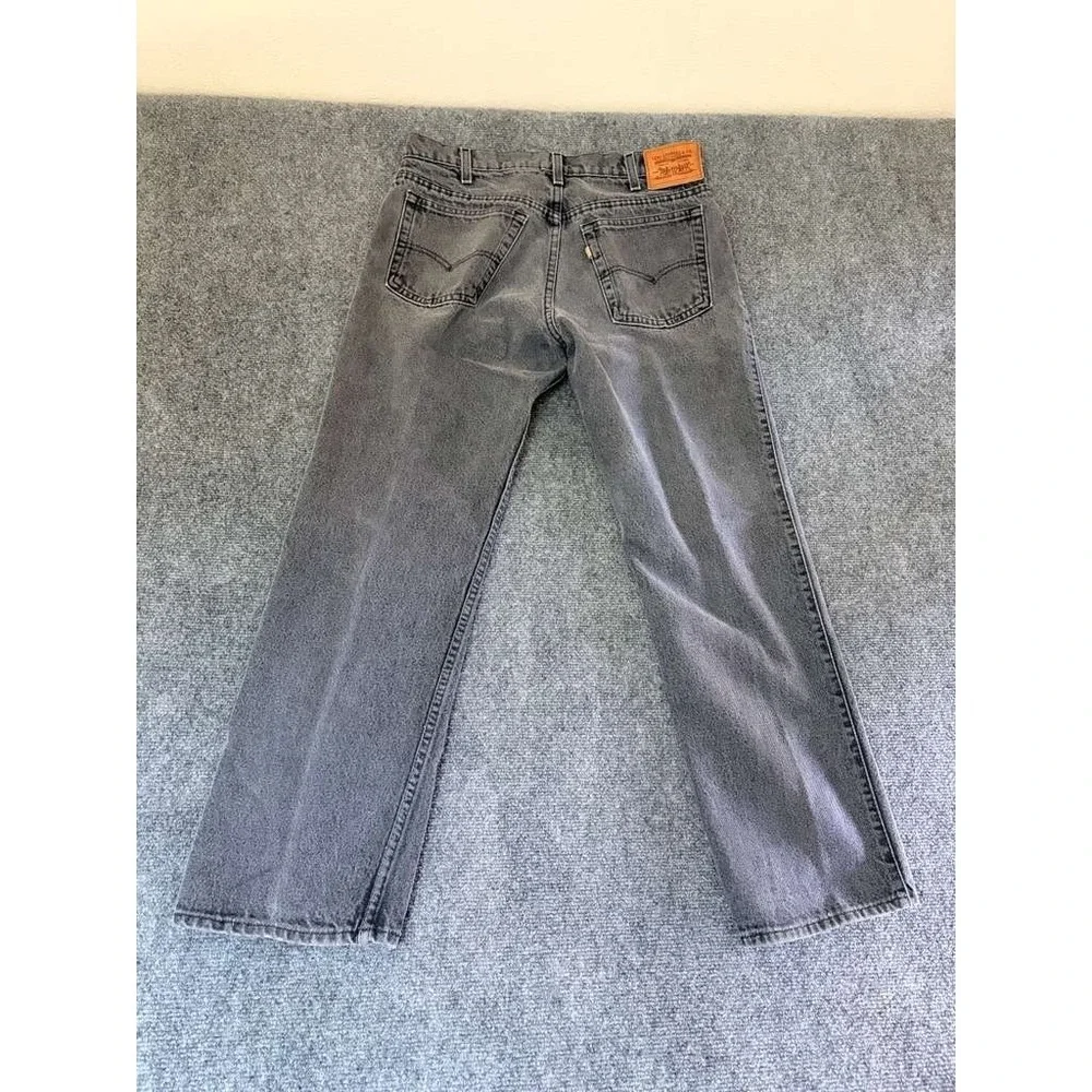 Vintage 80s Gray Levis Jeans Mens 34x29 549 Two Horse Brown‎ Tab Straight Leg
